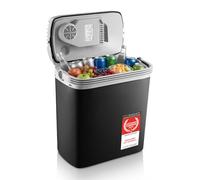 TZS First Austria Nevera Eléctrica 19L - Triple Alimentación con USB-C PD 3.0-52W Frío y Calor - Coche y Camping - Negro/Gris Claro