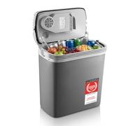 TZS First Austria Nevera Eléctrica 19L - Triple Alimentación con USB-C PD 3.0-52W Frío y Calor - Coche y Camping - Gris Claro