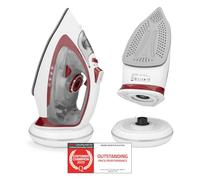 TZS First Austria - Plancha de vapor sin cable con estación 2400W - Con depósito de 450 ml, sistema antigoteo, temperatura e intensidad regulable y suela de cerámica - Con vapor vertical