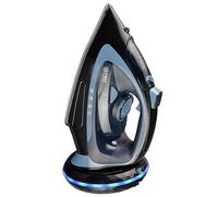 TZS First Austria - Plancha de vapor sin cable con estación 2400W - Con depósito de 450 ml, sistema antigoteo, temperatura e intensidad regulable y suela de cerámica - Con vapor vertical