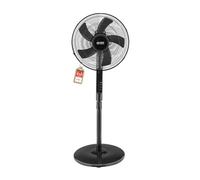 TZS First Austria - Ventilador de pie Ø400 mm - 45 W, 3 modos, oscilación de 100° - Botones de presión, mando a distancia, temporizador 1-12 h - 54 dB(A) - negro