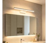 TZSMUM Baño Espejo LED Lámpara de Pared Impermeable Moderno Interior Aluminio Luz de Pared Minimalista Largo Rectangular Diseño Aplique de Pared para Dormitorio Pasillo (41cm,Blanco Luz Cálida)
