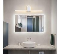 TZSMUM Largo Lineal Lámpara de Pared LED Baño Espejo Impermeables Luz de Pared Interior Moderno Hierro Acrílico Aplique de Pared Minimalista Rectangular Diseño para Escalera (70cm,Blanco Luz Neutra)