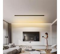 TZSMUM LED Aluminio Barra Lámpara de Techo Lineal Moderna Temperatura de 3 Colores Luces de Techo 3000K/4000K/6000K Minimalista Luz de Techo Cocina Dormitorio Sala de Estar (Luz Cálida,100cm)