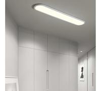 TZSMUM Moderno LED Ultradelgada Luz de Techo Tres Temperaturas de Color Lámpara de Techo Rectangular Largo Luces de Techo 3000K/4000K/6000K Oficina Dormitorio Corredor Balcón (Blanco Luz Blanca,40cm)