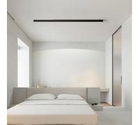 TZSMUM Plafon LED Techo 2700K/4500K/6500K 3 Modos de Color Lámpara de Techo Moderno Interior Lámpara Techo Simples Largo Líneas Aluminio Delgada para Sala de Estar Dormitorio Cocina (Luz Neutra,80cm)