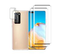 Tzstz 2+2 Piezas con Huawei P40 Pro Pantalla Protector Compatible ，9H Dureza，Anti-arañazos, Vidrio Templado Protector