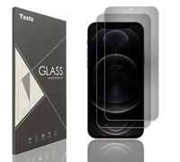 Tzstz 2 Piezas Unidades Protector de vidrio de privacidad para iPhone 12 / iPhone 12 Pro ,Anti-voyeur,Dureza 9H,Anti-arañazos,Pantalla Protector