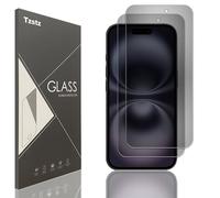 Tzstz 2 Piezas Unidades Protector de vidrio de privacidad para iPhone 15/iPhone 15 Pro/iPhone 16 6.1”,Anti-voyeur,Dureza 9H,Anti-arañazos,Pantalla Protector