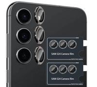 Tzstz 2 unids-negro para Samsung Galaxy S24 5G Cámara Protector Anti-arañazos 9H Dureza Protectores de lente