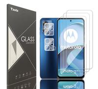Tzstz 3+2 piezas vidrio templado protector de pantalla para Motorola Moto G14 dureza 9H anti arañazos protector de pantalla