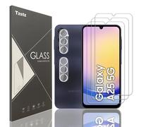 Tzstz 3+2 piezas vidrio templado protector de pantalla para Samsung Galaxy A25 dureza 9H anti arañazos HD película protectora de pantalla