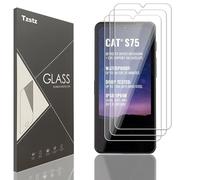 Tzstz 3 piezas vidrio templado protector de pantalla para Cat S75 dureza 9H anti arañazos HD película protectora de pantalla