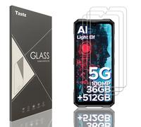 Tzstz 3 piezas vidrio templado protector de pantalla para DOOGEE Blade GT/DOOGEE Blade GT Ultra dureza 9H anti arañazos HD película protectora de pantalla