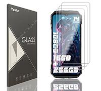 Tzstz 3 piezas vidrio templado protector de pantalla para DOOGEE S Cyber/DOOGEE S Punk 6.58" dureza 9H anti arañazos HD película protectora de pantalla