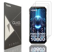 Tzstz 3 piezas vidrio templado protector de pantalla para Doogee S Cyber Pro/Doogee S Punk Pro Dureza 9H Anti Arañazos HD película protectora de pantalla