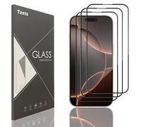 Tzstz 3 piezas vidrio templado protector de pantalla para iPhone 16 Pro dureza 9H anti arañazos HD película protectora de pantalla