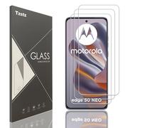 Tzstz 3 piezas vidrio templado protector de pantalla para Motorola Edge 50 Neo Dureza 9H Anti Arañazos HD película protectora de pantalla