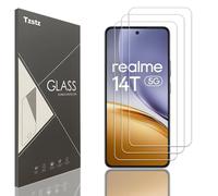 Tzstz 3 piezas vidrio templado protector de pantalla para realme 14T 5G dureza 9H anti arañazos HD película protectora de pantalla