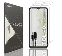 Tzstz 3 piezas vidrio templado protector de pantalla para TCL 40 NXTPAPER/TCL 40NXTPAPER 5G dureza 9H anti arañazos HD película protectora de pantalla