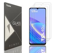 Tzstz 3 piezas vidrio templado protector de pantalla para TCL 40 SE 6.75" dureza 9H anti arañazos HD película protectora de pantalla