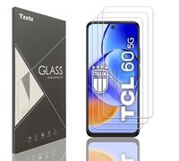 Tzstz 3 piezas vidrio templado protector de pantalla para TCL 60 5G/TCL 60 SE 6.7" dureza 9H anti arañazos HD película protectora de pantalla