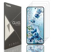 Tzstz 3 piezas vidrio templado protector de pantalla para UUKITEL C68/C68 Plus 7.2" Dureza 9H Anti arañazos HD película protectora de pantalla