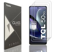 Tzstz 3 protectores de pantalla de vidrio templado para TCL 50 5G de 6,56 pulgadas, dureza 9H, antiarañazos, HD