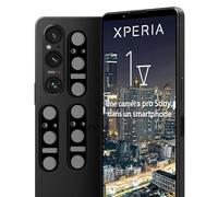 Tzstz - Protector de cámara trasera para Sony Xperia 1 V, 3 piezas, color negro
