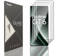 Tzstz Protector de pantalla de vidrio templado para Realme GT 6/Realme GT 6T 6T 6.78", protección 3D, cobertura completa, sin burbujas, antiarañazos HD