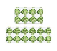 TZTTZT Alfombrillas de cocina antifatiga para piso, 2 piezas, alfombras de cocina con estampado de coliflor de dibujos animados, antideslizantes, lavables, alfombra de pie para oficina, lavandería