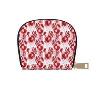 TZTTZT Bloody Hand A - Tarjetero de cuero para mujer, cartera para tarjetas de crédito, cartera para tarjetas