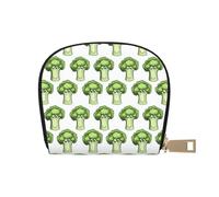 TZTTZT Bonito tarjetero de crédito con estampado B de coliflor de dibujos animados para mujer, cartera para tarjetas, cartera de cuero para tarjetas de crédito