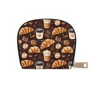 TZTTZT Coffee Bread 1 - Tarjetero de piel para mujer, diseño de pan de café