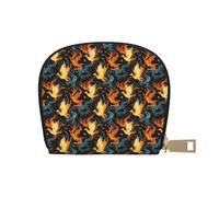 TZTTZT Cool Phoenix - Tarjetero de cuero con estampado de llamas para mujer, cartera para tarjetas de crédito