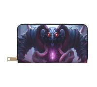 TZTTZT Dark Magic Demon Print Cartera para mujer, cartera de cuero con múltiples tarjetas, cartera larga para mujer