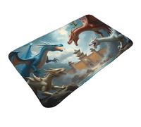 TZTTZT Epic - Alfombra de baño con estampado de dragón colorido de 30 x 20 pulgadas, alfombras de baño absorbentes y antideslizantes, lavables a máquina, tapetes de baño para baño