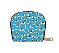 TZTTZT Flying Bees - Tarjetero de cuero para mujer, tarjetero, cartera para tarjetas de crédito