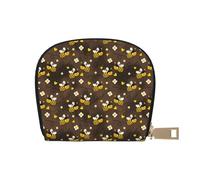 TZTTZT Flying Furry Honey Bees - Tarjetero de cuero para mujer, cartera para tarjetas de crédito, cartera para tarjetas de crédito