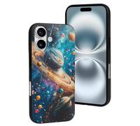 TZTTZT - Funda compatible con iPhone 16, resistente a los arañazos, colorido Planet Universe - Funda compatible con iPhone 16, bonita para mujeres y hombres