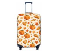 TZTTZT Funda protectora para equipaje con estampado de pastel de calabaza de otoño para maletas de pulgadas, Negro , 18-21