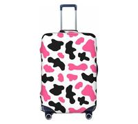 TZTTZT Funda protectora para equipaje con estampado de vacas negras y rosas, para maletas de pulgadas, Negro , 29-32