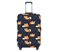 TZTTZT Funda protectora para equipaje, con estampado de zorro durmiendo, para maleta de pulgadas, Black, 18-21