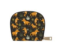 TZTTZT Funny Fox By The Field - Tarjetero de cuero para mujer, cartera para tarjetas de crédito, cartera para tarjetas de crédito