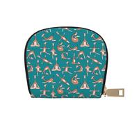 TZTTZT Giraffes Doing Various Yoga - Tarjetero para mujer, cartera de cuero para tarjetas de crédito, cartera para tarjetas de crédito
