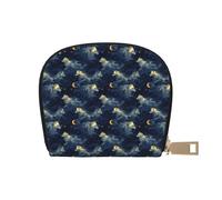 TZTTZT Moonlight Night Sky Wolf - Tarjetero para mujer, tarjetero, cartera de cuero para tarjetas de crédito
