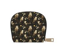 TZTTZT Moonlight - Tarjetero con estampado de búho para mujer, tarjetero, cartera de cuero para tarjetas de crédito