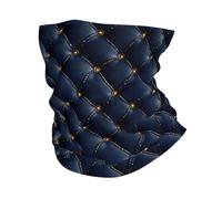TZTTZT Polainas de cuello para hombres y mujeres, estilo vintage, de cuero azul marino, con estampado a cuadros, pasamontañas, bufanda, máscara, bandana