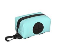 TZTTZT Soporte para bolsas de excremento de perro para correa, suave, ligero, con estampado aguamarina, dispensador de rollos, cierre de gancho y bucle, accesorios para pasear perros con cremallera y