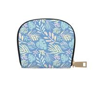 TZTTZT - Soporte para tarjetas de crédito de hoja tropical para mujer, portafolios de piel para tarjetas de crédito, portafolios para tarjetas